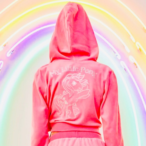 NWT “Power Ponies” My Little Pony, Velour, Track Hoodie. - Picture 2 of 5